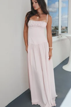 A Blushing Babe Blush Maxi Dress