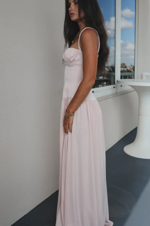 A Blushing Babe Blush Maxi Dress