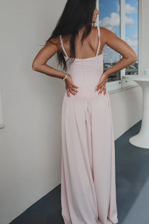 A Blushing Babe Blush Maxi Dress