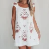 A Good Feeling About This White Floral Embroidered Mini Dress