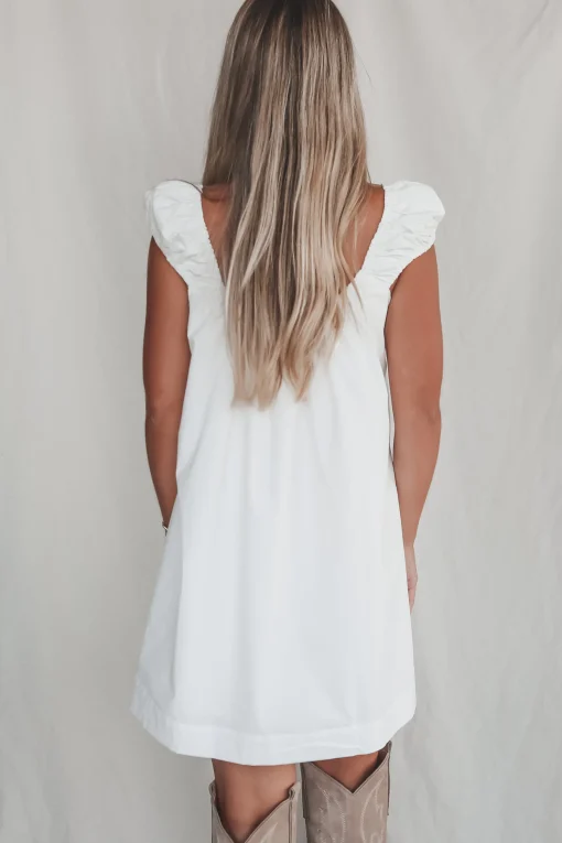 A Good Feeling About This White Floral Embroidered Mini Dress