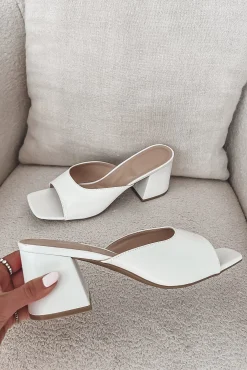 A Night Out With Class Slip On Open Toe Block Heel