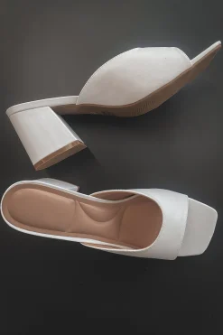 A Night Out With Class Slip On Open Toe Block Heel