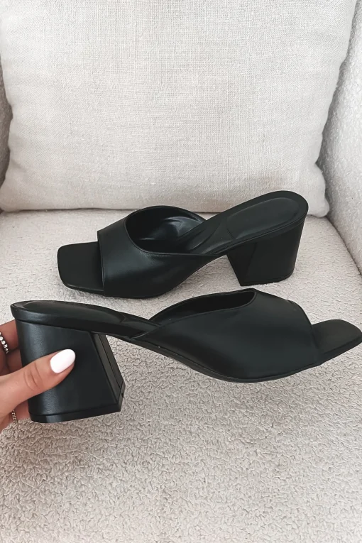A Night Out With Class Slip On Open Toe Block Heel