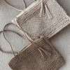 A Stroll On The Beach Straw Knit Tote Bag