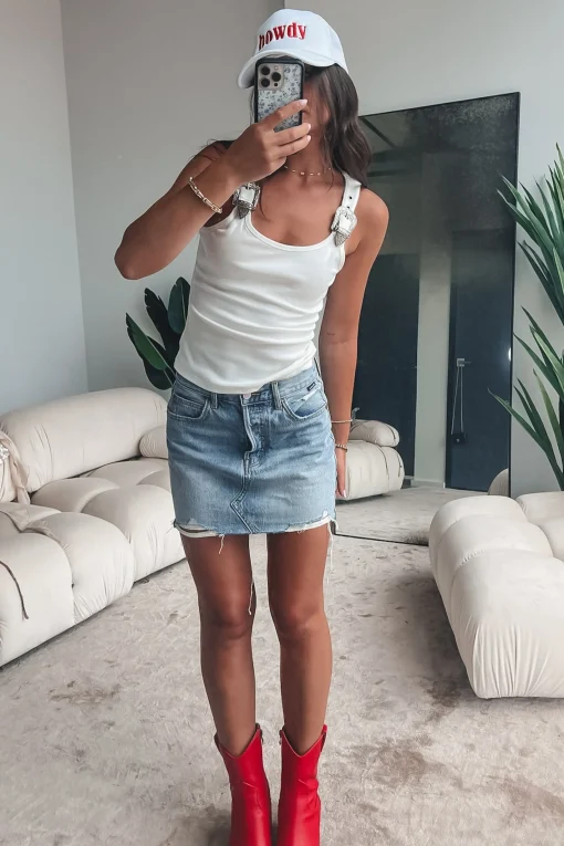 A Western Sense Of Style Buckle Tank