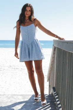 Bags Are Packed Gingham Button Up Romper