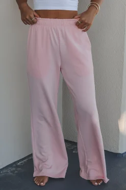 Beachside Picnic Pink Straight Leg Sweatpants