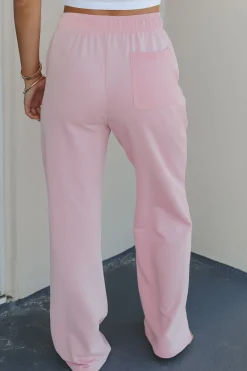 Beachside Picnic Pink Straight Leg Sweatpants