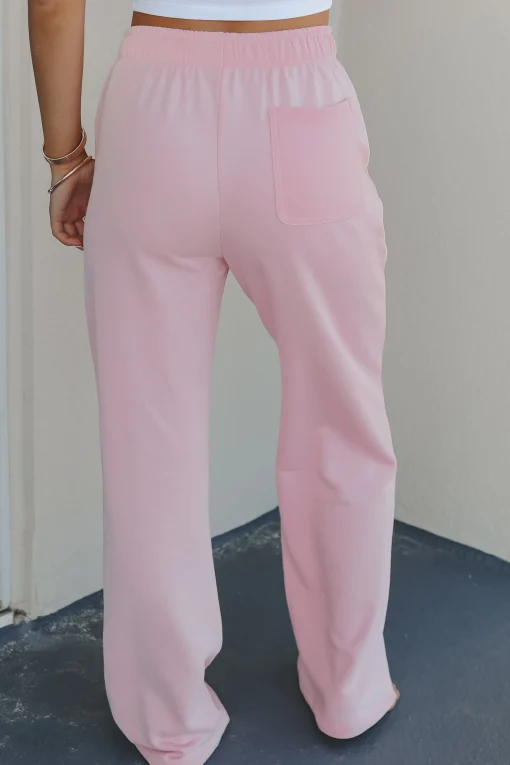 Beachside Picnic Pink Straight Leg Sweatpants