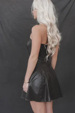 Better With Me Brown Leather Tube Mini