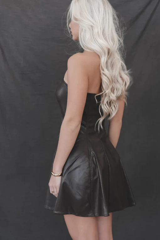Better With Me Brown Leather Tube Mini