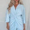 Brightest In The Room Light Blue Shimmer Romper
