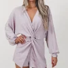Brightest In The Room Light Purple Shimmer Romper
