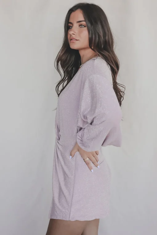 Brightest In The Room Light Purple Shimmer Romper