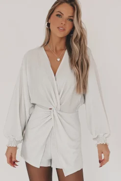 Brightest In The Room White Sparkle Party Romper