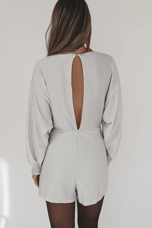 Brightest In The Room White Sparkle Party Romper