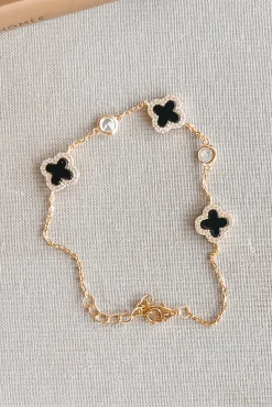 Call Me Classy Sterling Silver Clover Bracelet