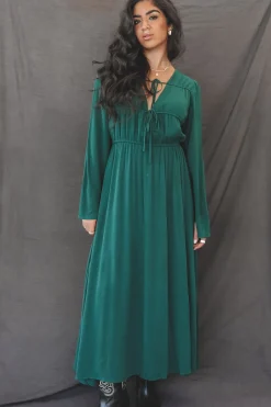 Cool Calm And Looking Good Hunter Green Maxi Dress