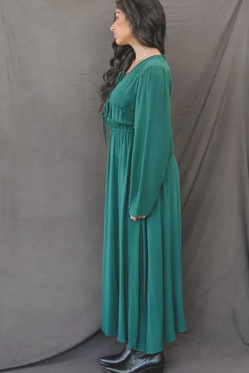 Cool Calm And Looking Good Hunter Green Maxi Dress