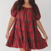 DEAL Along Came This Dress Plaid Babydoll Dress