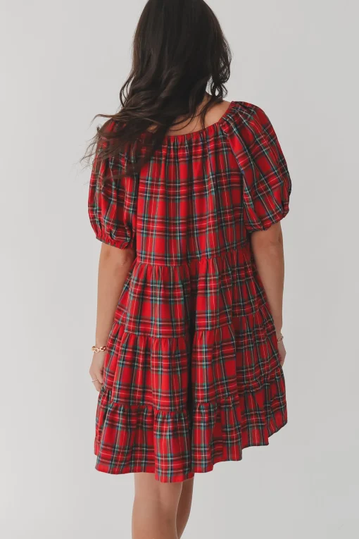 DEAL Along Came This Dress Plaid Babydoll Dress
