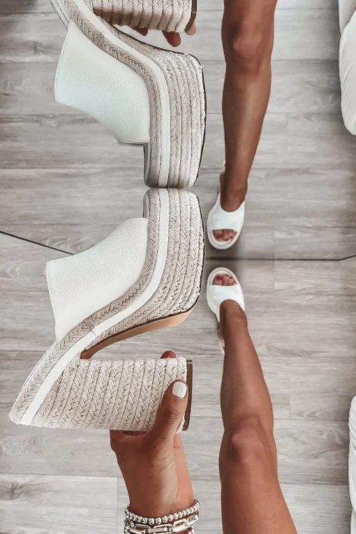 DEAL Big Time Sunshine Braided Jute Raffia Platform Sandals