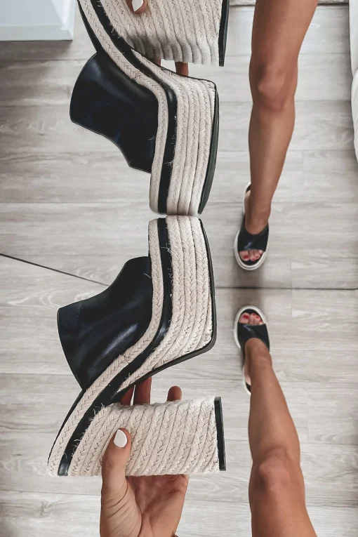 DEAL Big Time Sunshine Braided Jute Raffia Platform Sandals