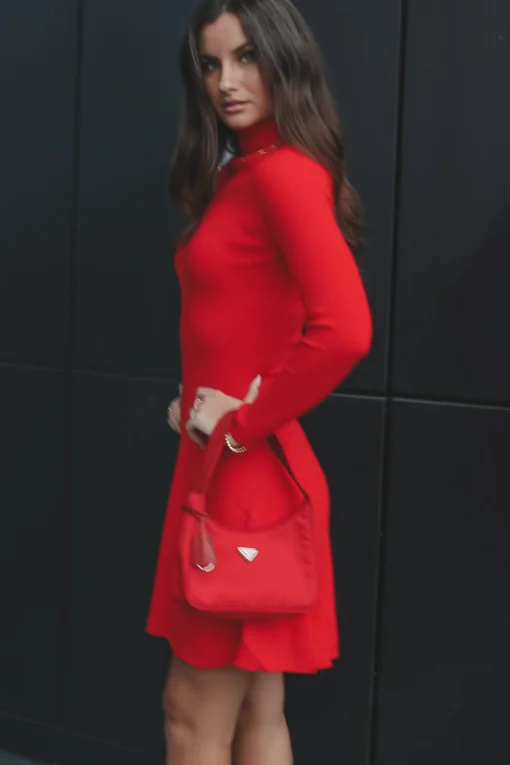 DEAL In A Really Festive Mood Red Knit Holiday Sweater Dress