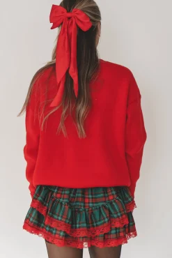 DEAL Merry As Me Me Red Tinsel Sweater