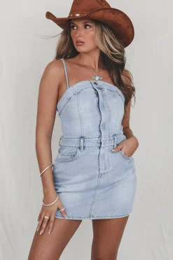 Dress Me Up Denim Mini Dress