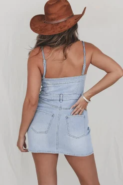 Dress Me Up Denim Mini Dress