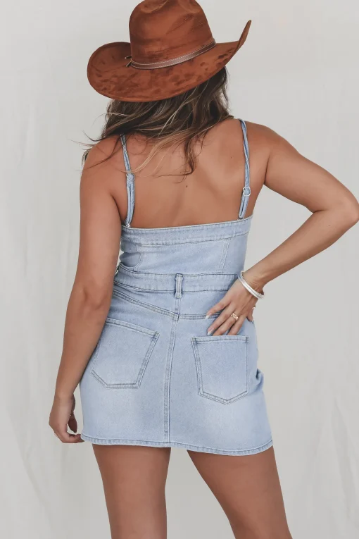 Dress Me Up Denim Mini Dress