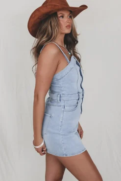 Dress Me Up Denim Mini Dress