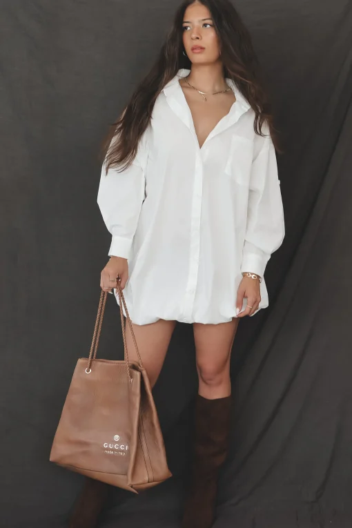 Dress Up Nice Bubble Button Up Shirt Dress