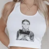 Elvis Mugshot Graphic Army Cropped Tank