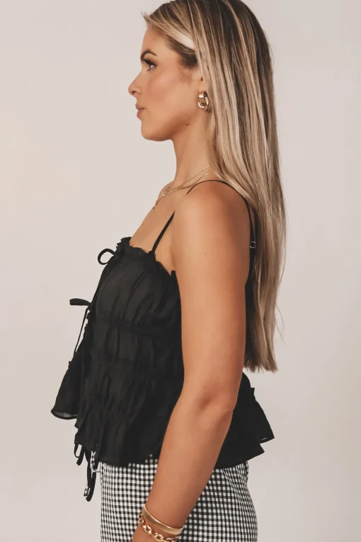 Flowin Through Your Mind Tiered Ruffle Tank Blouse