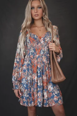 Going Back For More Floral Lined Long Sleeve Dress