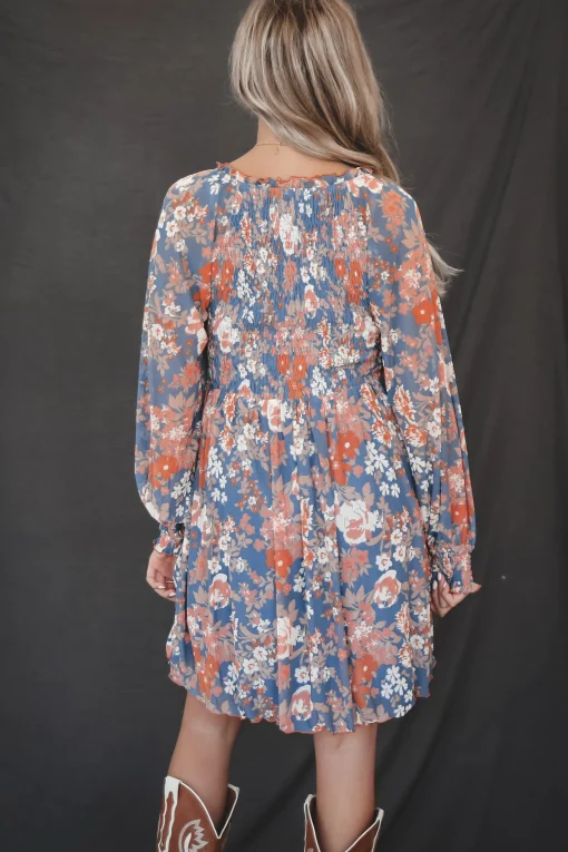 Going Back For More Floral Lined Long Sleeve Dress