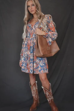 Going Back For More Floral Lined Long Sleeve Dress