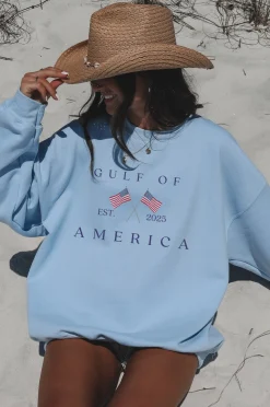 Gulf Of America Beach Unisex Graphic Pullover Sweatshirt