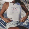 Gulf Of America Cropped High Neck Tank Top