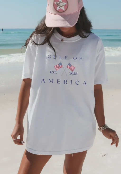 Gulf Of America T-Shirt Florida Beach Vacay Unisex Comfort Colors Tee