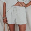 Having A Boat Day Light Blue Striped Shorts
