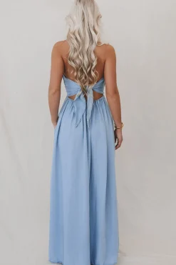 Into The Wind Blue Maxi Dress