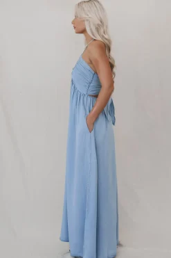 Into The Wind Blue Maxi Dress