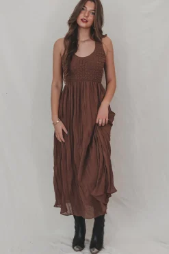 Keep It Casual But Obviously Cute Brown Maxi