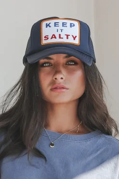 Keep It Salty Navy Patch Trucker Hat