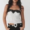 Lace With A Side Of Flirt Polka Dot Cami Top