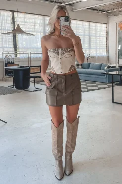 Lead Me To Your Closet Faux Leather Mini Skort